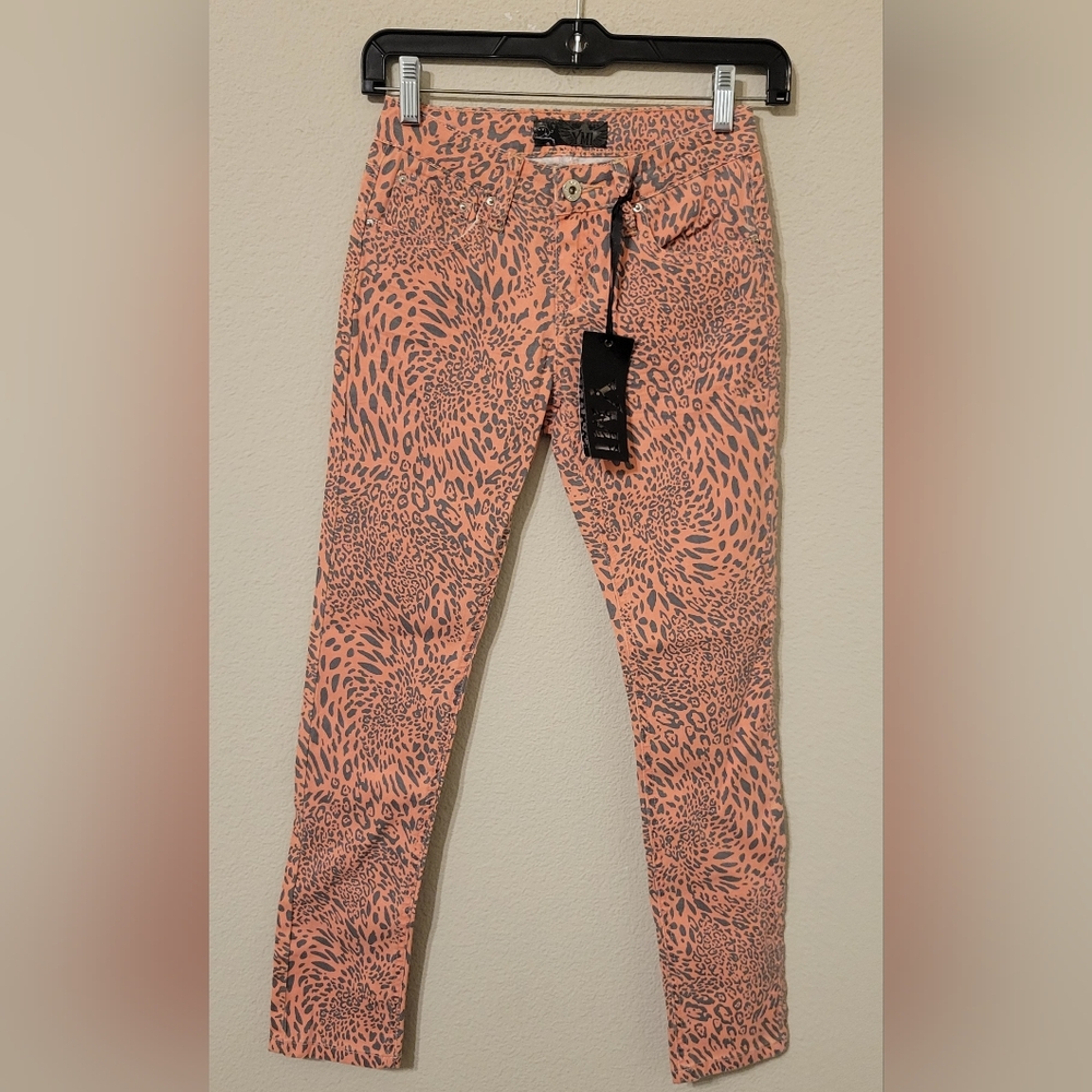 YMI Orange and Black Animal Print Pants